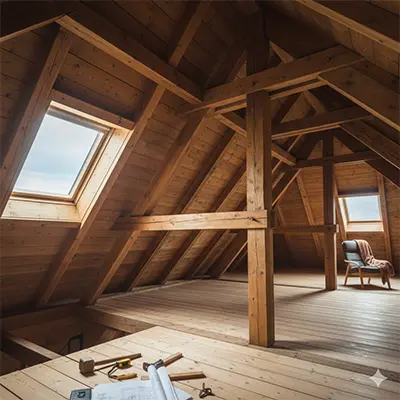 Charpente traditionnelle en bois